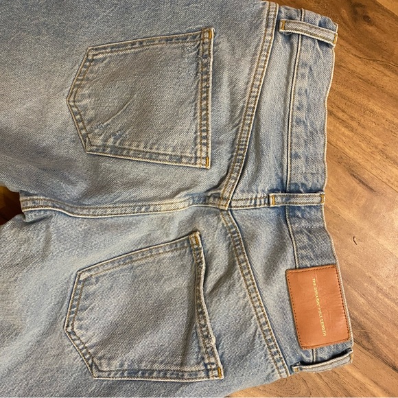 Zara The Straight Leg Full Length Blue Jeans - Picture 4 of 5